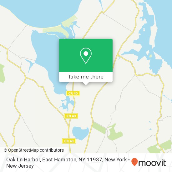 Mapa de Oak Ln Harbor, East Hampton, NY 11937