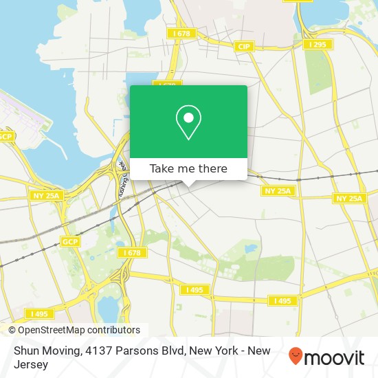 Mapa de Shun Moving, 4137 Parsons Blvd