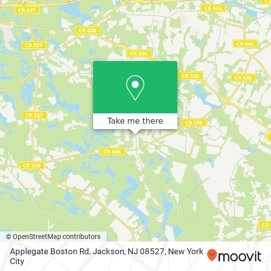 Applegate Boston Rd, Jackson, NJ 08527 map