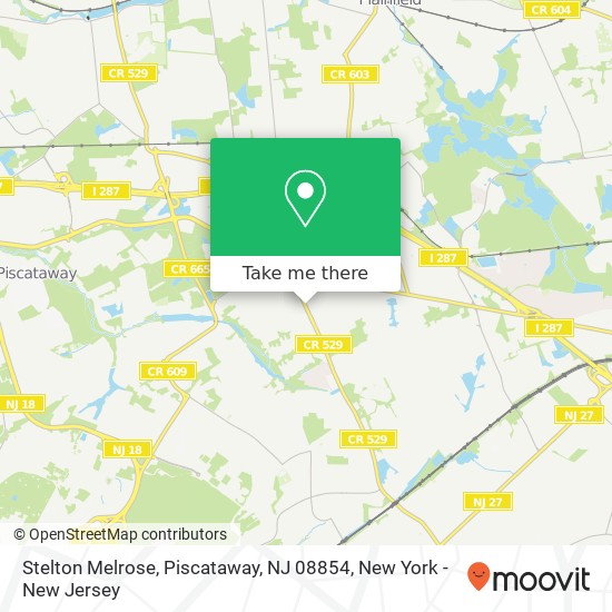Mapa de Stelton Melrose, Piscataway, NJ 08854