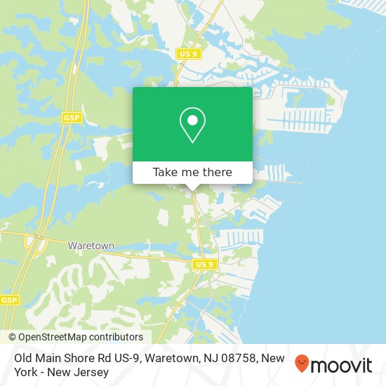 Old Main Shore Rd US-9, Waretown, NJ 08758 map