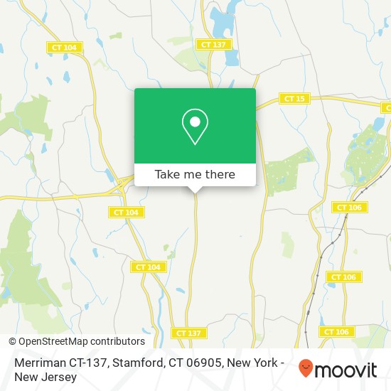 Mapa de Merriman CT-137, Stamford, CT 06905