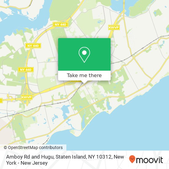 Mapa de Amboy Rd and Hugu, Staten Island, NY 10312