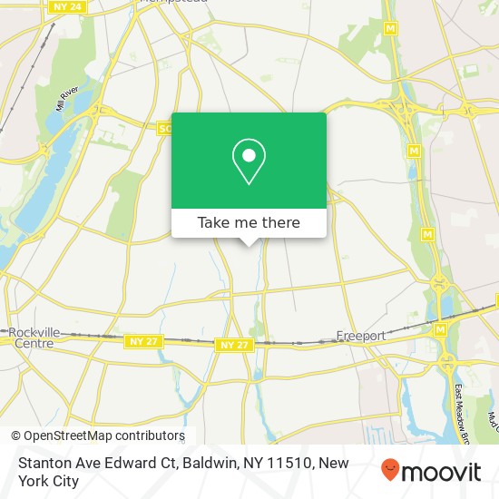 Mapa de Stanton Ave Edward Ct, Baldwin, NY 11510
