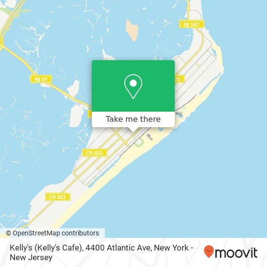 Mapa de Kelly's (Kelly's Cafe), 4400 Atlantic Ave