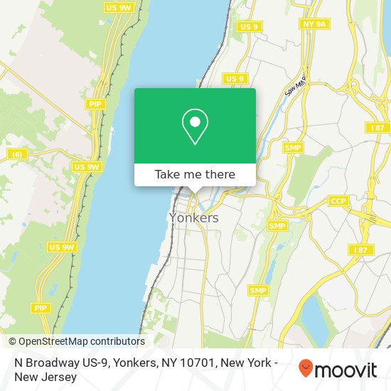 N Broadway US-9, Yonkers, NY 10701 map