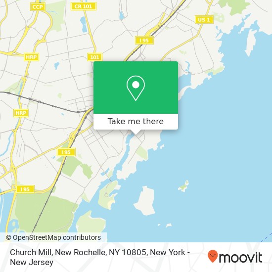 Mapa de Church Mill, New Rochelle, NY 10805
