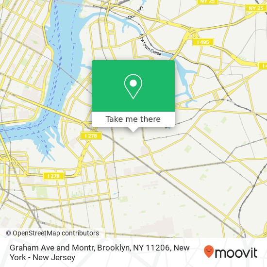 Mapa de Graham Ave and Montr, Brooklyn, NY 11206