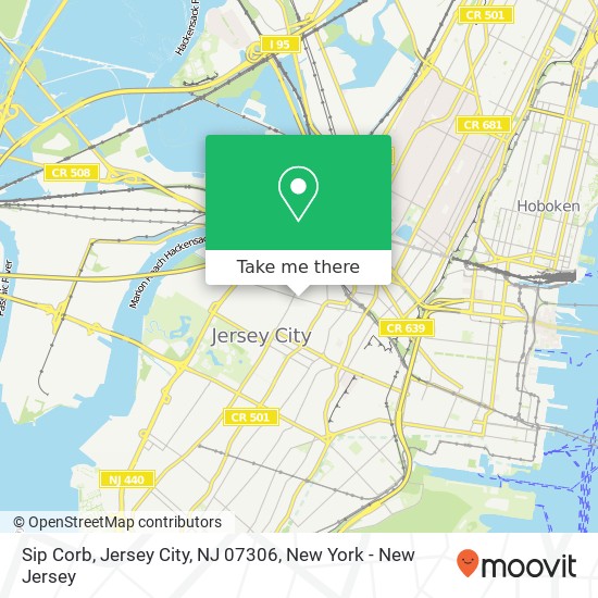 Mapa de Sip Corb, Jersey City, NJ 07306