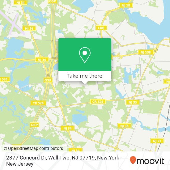 2877 Concord Dr, Wall Twp, NJ 07719 map