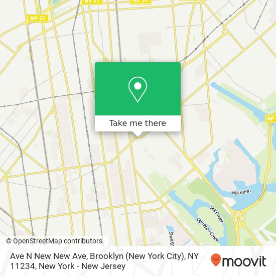 Mapa de Ave N New New Ave, Brooklyn (New York City), NY 11234