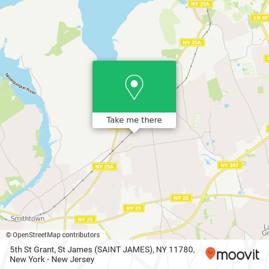 5th St Grant, St James (SAINT JAMES), NY 11780 map
