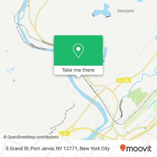 Mapa de 5 Grand St, Port Jervis, NY 12771