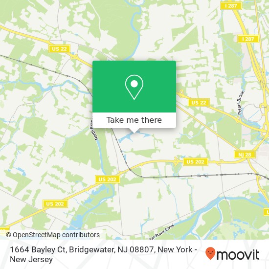 1664 Bayley Ct, Bridgewater, NJ 08807 map