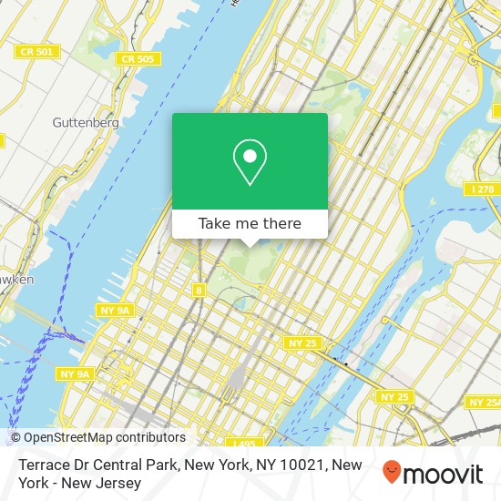 Terrace Dr Central Park, New York, NY 10021 map