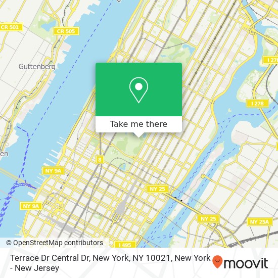 Terrace Dr Central Dr, New York, NY 10021 map