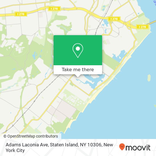 Adams Laconia Ave, Staten Island, NY 10306 map