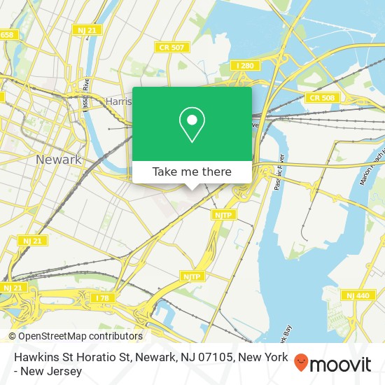 Hawkins St Horatio St, Newark, NJ 07105 map