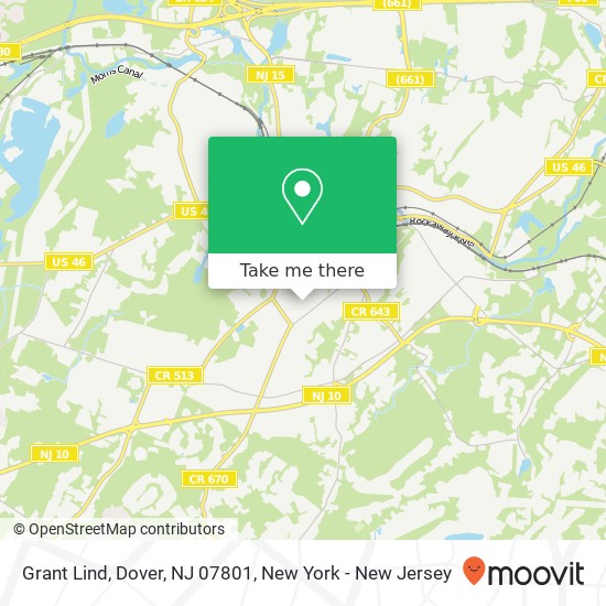 Mapa de Grant Lind, Dover, NJ 07801