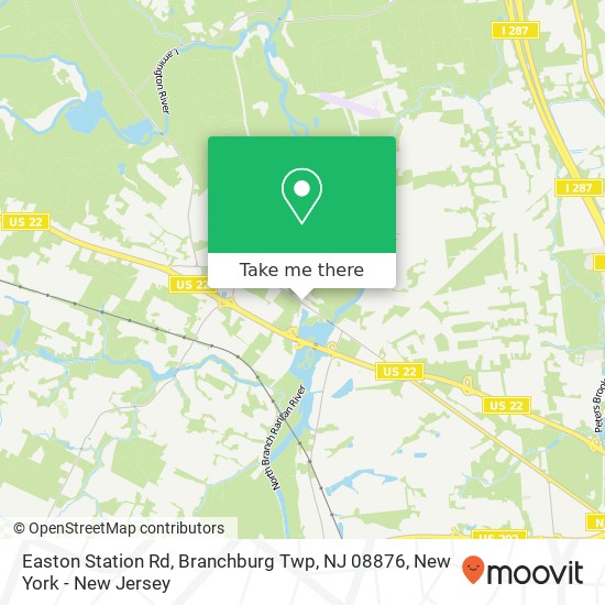 Mapa de Easton Station Rd, Branchburg Twp, NJ 08876