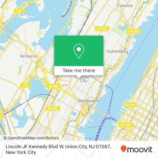 Lincoln JF Kennedy Blvd W, Union City, NJ 07087 map