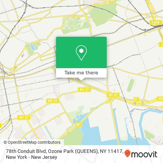Mapa de 78th Conduit Blvd, Ozone Park (QUEENS), NY 11417