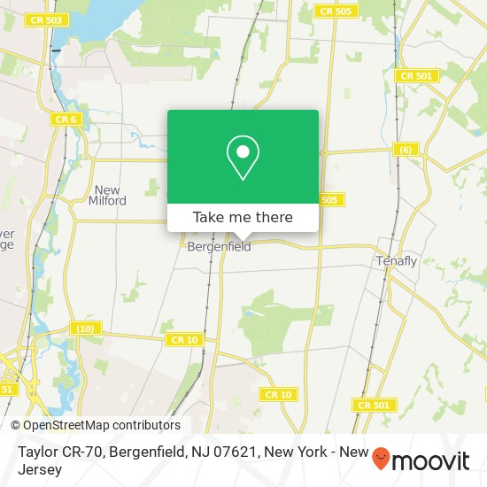 Mapa de Taylor CR-70, Bergenfield, NJ 07621