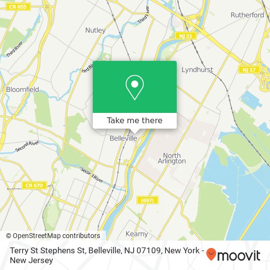 Terry St Stephens St, Belleville, NJ 07109 map