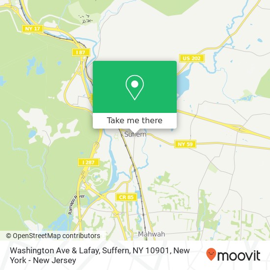 Mapa de Washington Ave & Lafay, Suffern, NY 10901