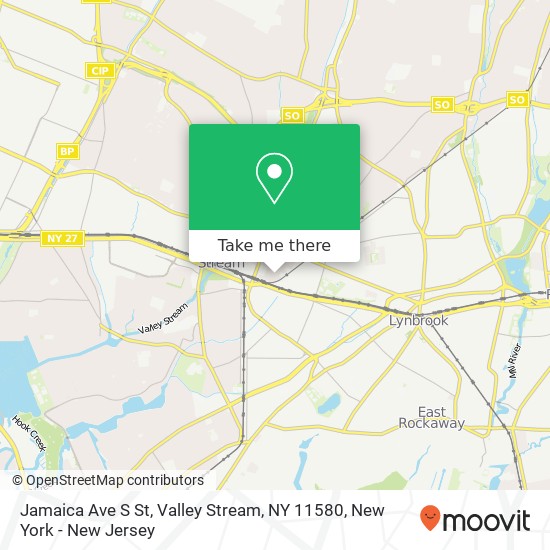 Mapa de Jamaica Ave S St, Valley Stream, NY 11580