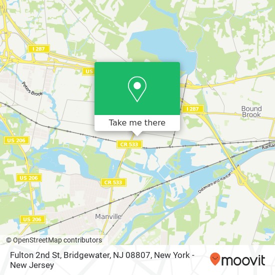 Mapa de Fulton 2nd St, Bridgewater, NJ 08807