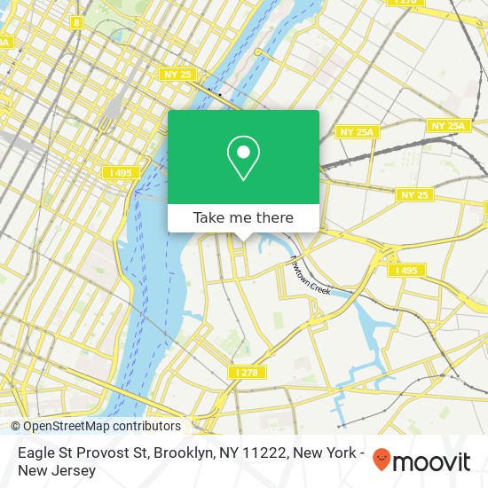Eagle St Provost St, Brooklyn, NY 11222 map