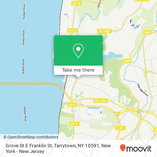Grove St E Franklin St, Tarrytown, NY 10591 map