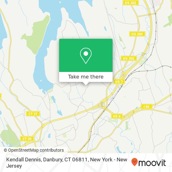 Mapa de Kendall Dennis, Danbury, CT 06811