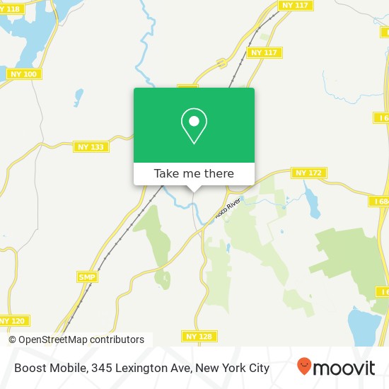 Mapa de Boost Mobile, 345 Lexington Ave