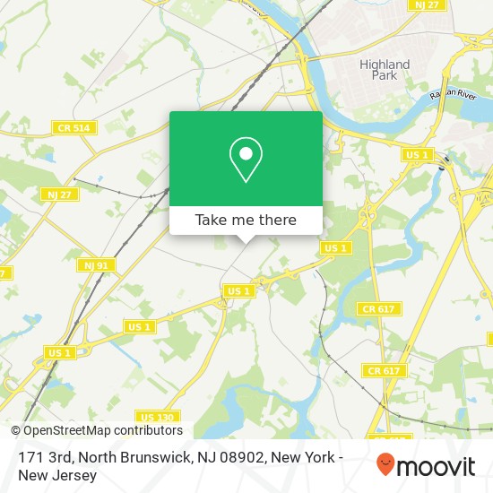 Mapa de 171 3rd, North Brunswick, NJ 08902