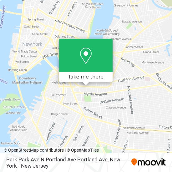 Mapa de Park Park Ave N Portland Ave Portland Ave