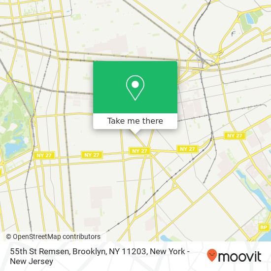 Mapa de 55th St Remsen, Brooklyn, NY 11203