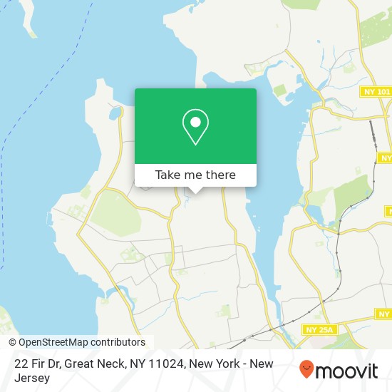 Mapa de 22 Fir Dr, Great Neck, NY 11024