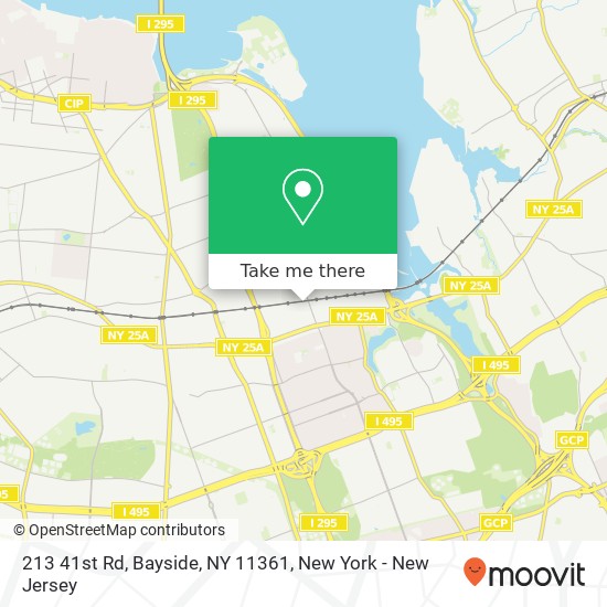 Mapa de 213 41st Rd, Bayside, NY 11361