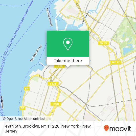 Mapa de 49th 5th, Brooklyn, NY 11220