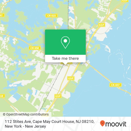 Mapa de 112 Stites Ave, Cape May Court House, NJ 08210