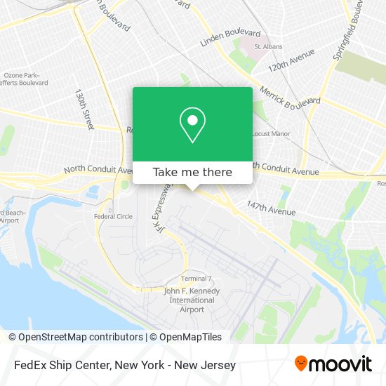 FedEx Ship Center map