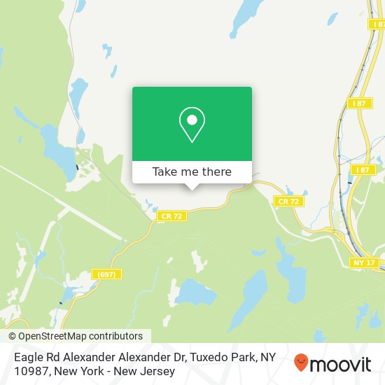 Mapa de Eagle Rd Alexander Alexander Dr, Tuxedo Park, NY 10987