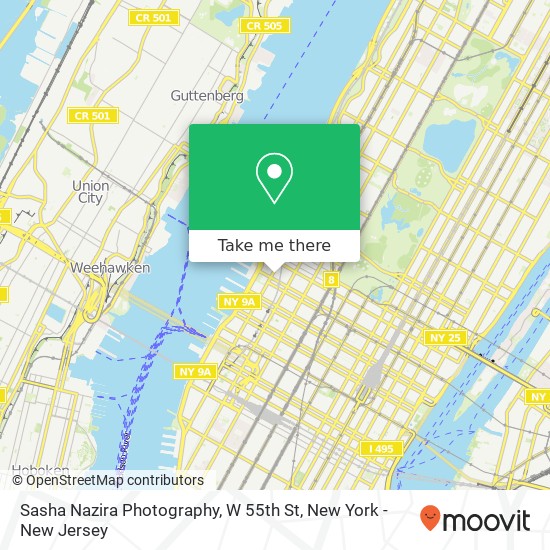 Mapa de Sasha Nazira Photography, W 55th St