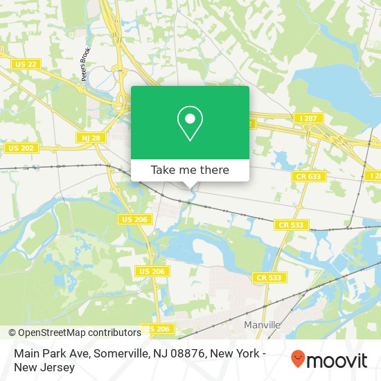 Main Park Ave, Somerville, NJ 08876 map
