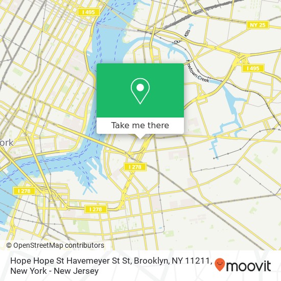Hope Hope St Havemeyer St St, Brooklyn, NY 11211 map