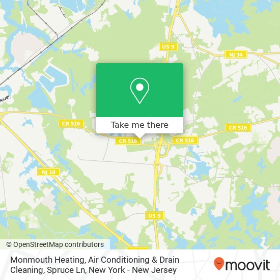 Monmouth Heating, Air Conditioning & Drain Cleaning, Spruce Ln map