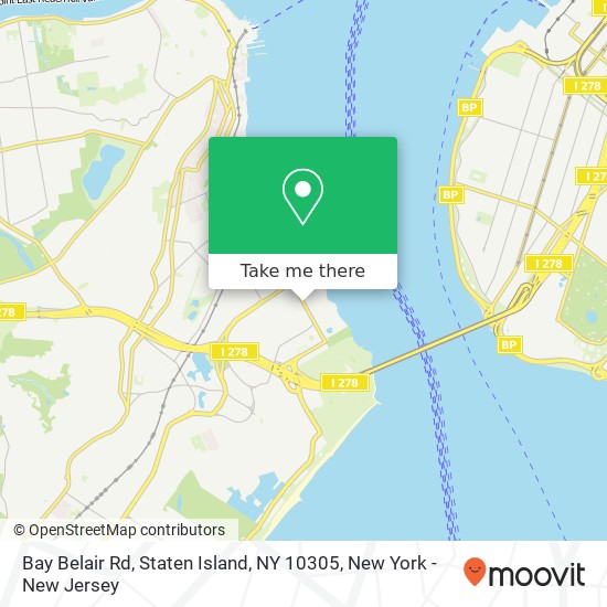 Mapa de Bay Belair Rd, Staten Island, NY 10305