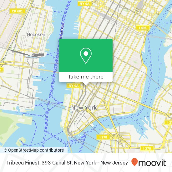 Mapa de Tribeca Finest, 393 Canal St